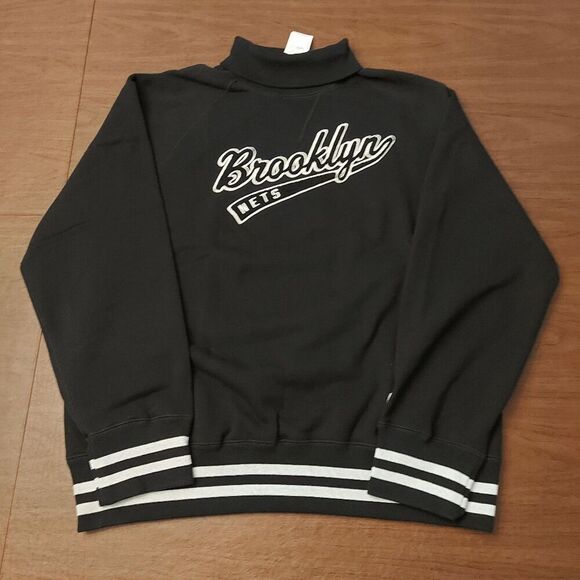 Todd Snyder X NBA Brooklyn Nets Turtleneck Sweatshirt Black Men's Size XXL